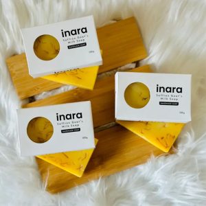 Inara Saffron Goat's Milk Soap (Handmade) 100gm